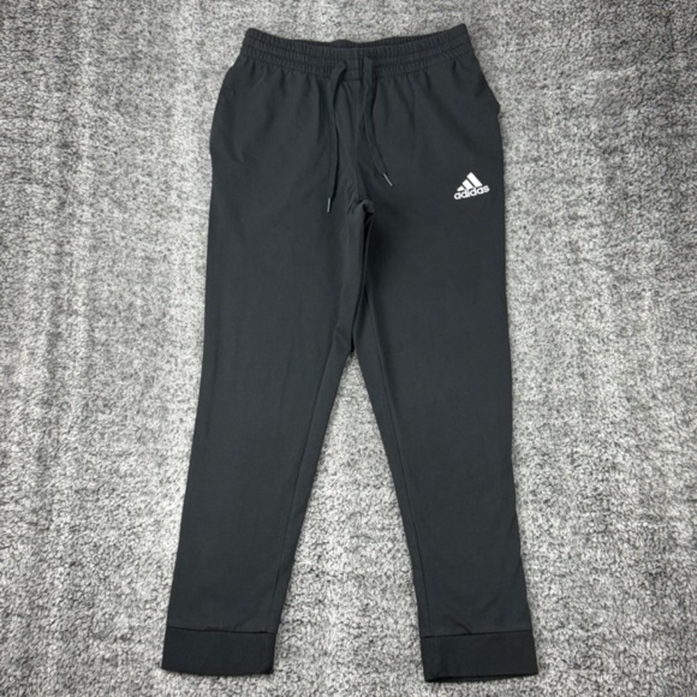 Adidas Men's M Jogger‎ Pants W29 L28.5 Black Cuffed Athletic Comfort Drawstring
